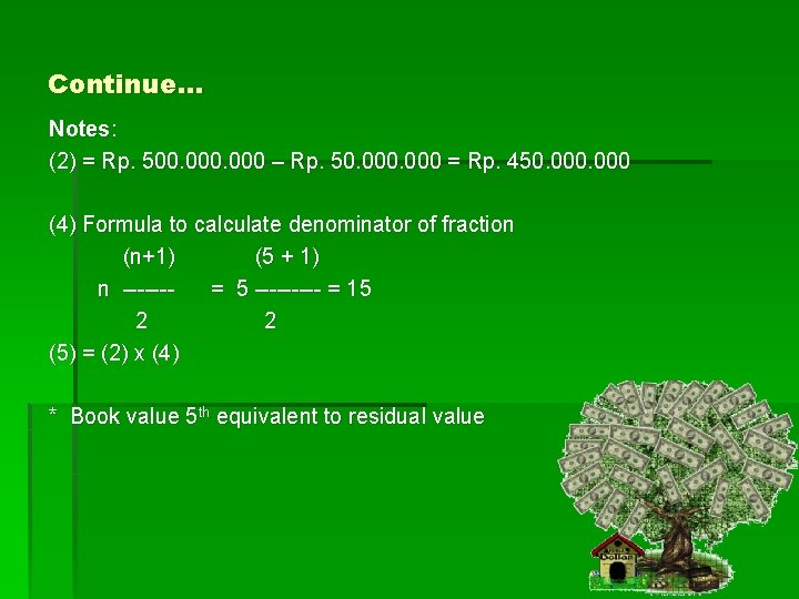 Continue… Notes: (2) = Rp. 500. 000 – Rp. 50. 000 = Rp. 450.