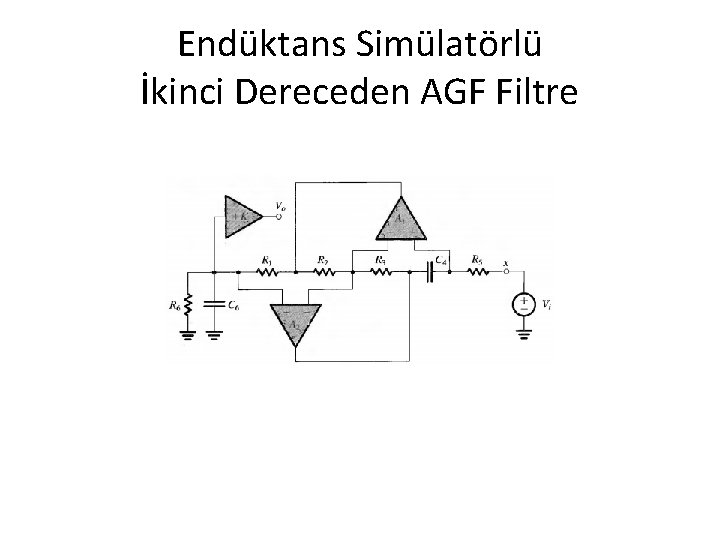 Endüktans Simülatörlü İkinci Dereceden AGF Filtre 