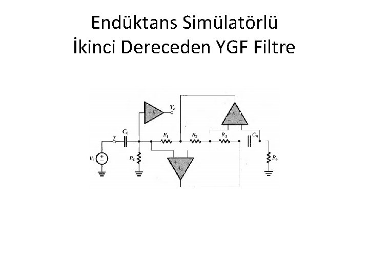 Endüktans Simülatörlü İkinci Dereceden YGF Filtre 