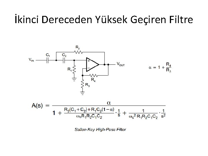 İkinci Dereceden Yüksek Geçiren Filtre 