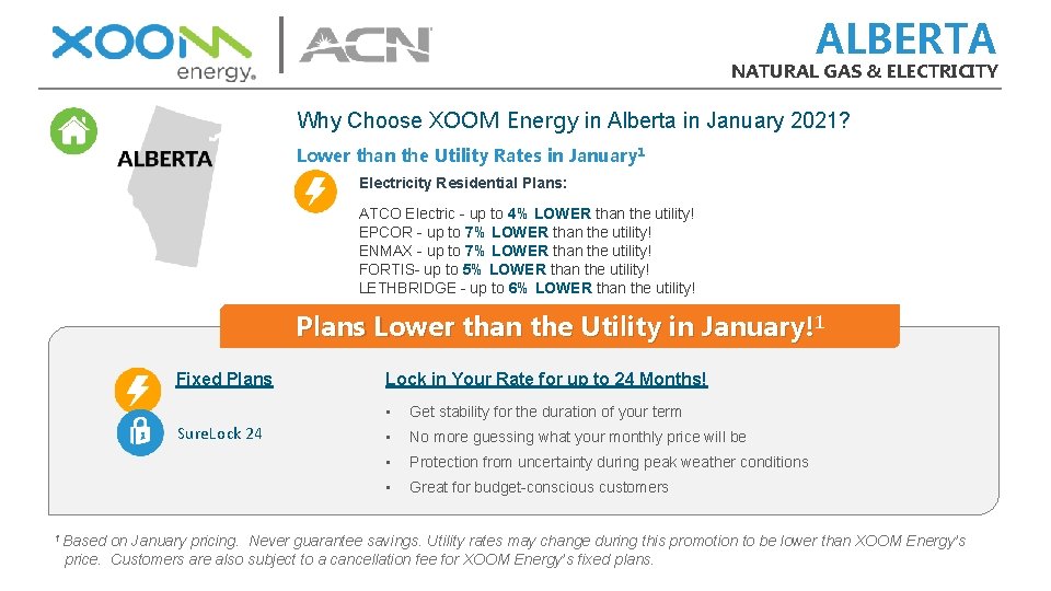 ALBERTA NATURAL GAS ELECTRICITY Why Choose XOOM Energy
