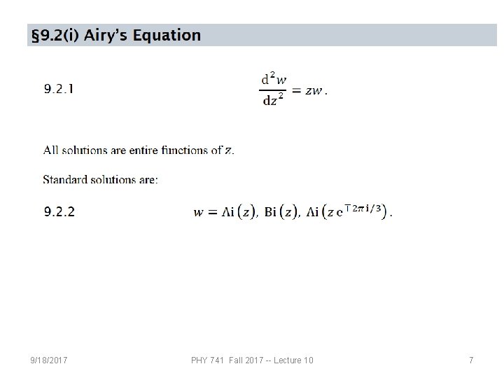 9/18/2017 PHY 741 Fall 2017 -- Lecture 10 7 