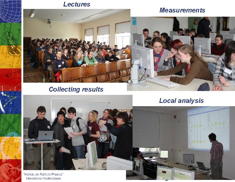 Lectures Measurements Collecting results Local analysis 