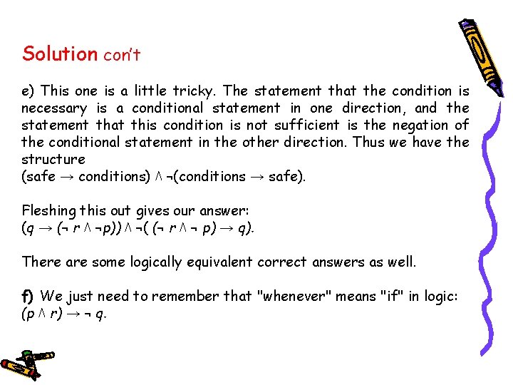 Conditional Logic Discrete Math Discrete Math Logic Exercise 8 Exercise Let p