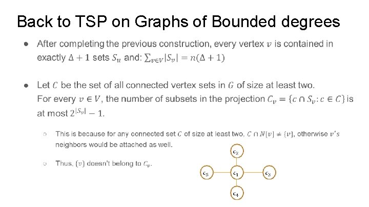 Back to TSP on Graphs of Bounded degrees ● 