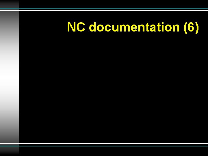 NC documentation (6) 