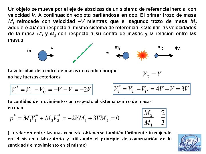 Un objeto se mueve por el eje de abscisas de un sistema de referencia