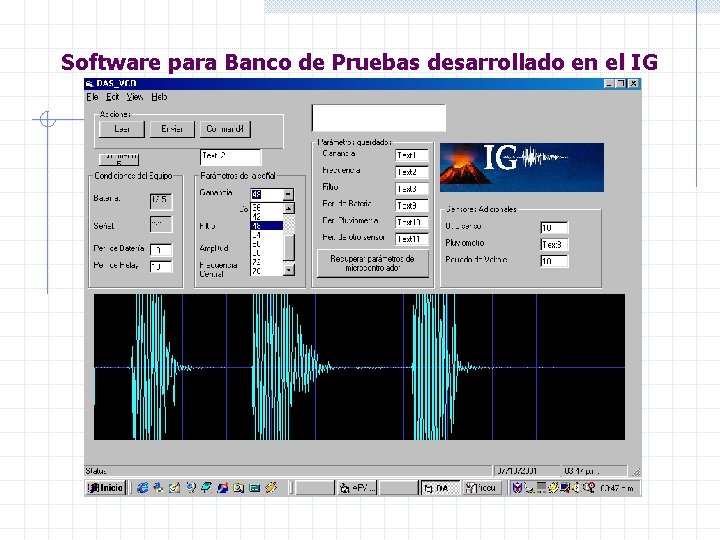 Software para Banco de Pruebas desarrollado en el IG 
