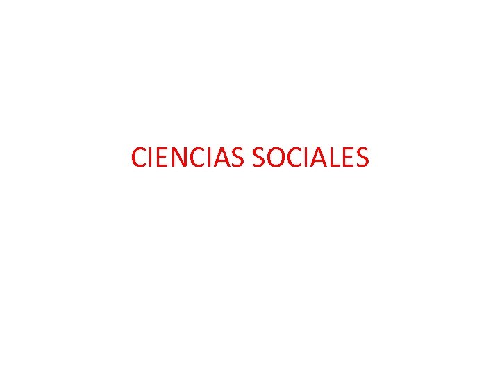 CIENCIAS SOCIALES 