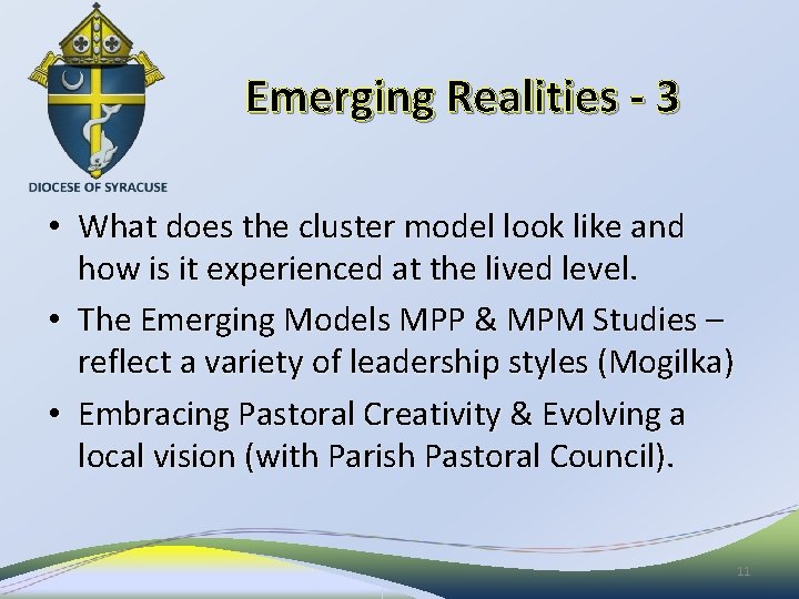 Emerging Realities - 3 • What does the cluster model look like and how