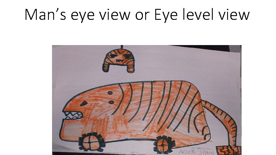 Man’s eye view or Eye level view 