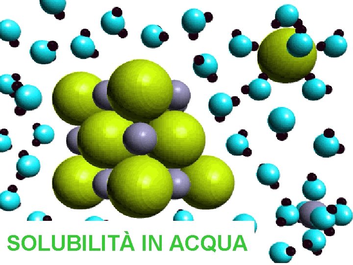 SOLUBILITÀ IN ACQUA 