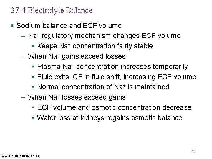 27 -4 Electrolyte Balance § Sodium balance and ECF volume – Na+ regulatory mechanism