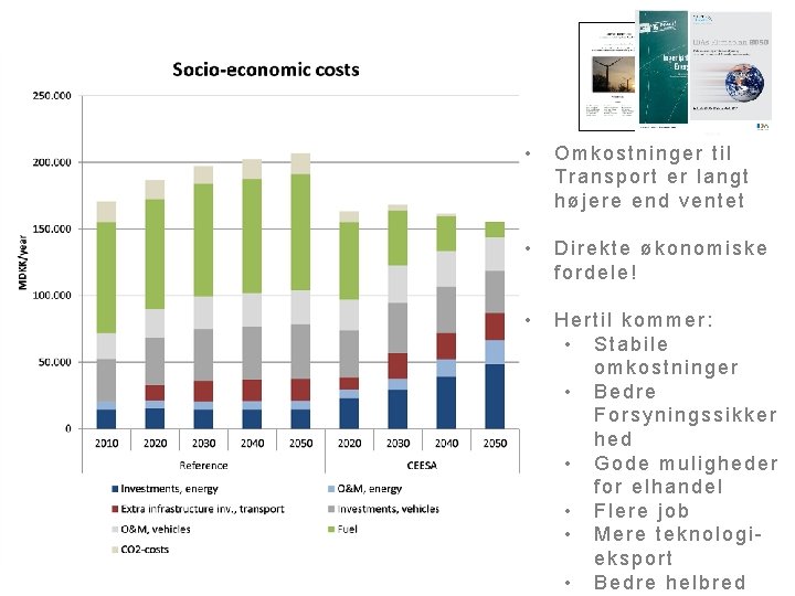  • Omkostninger til Transport er langt højere end ventet • Direkte økonomiske fordele!