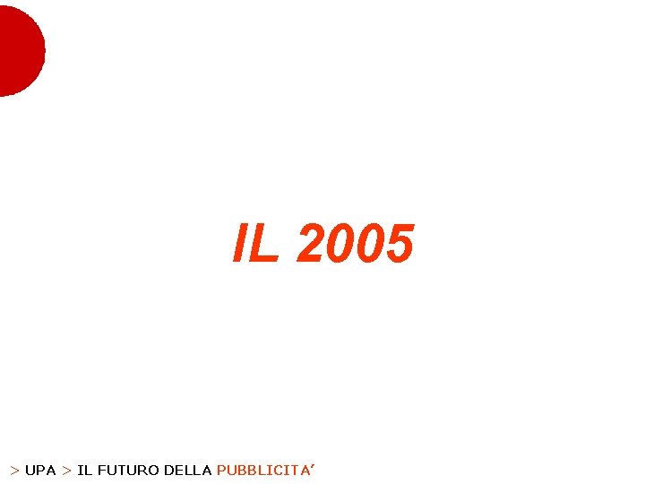 IL 2005 > UPA > IL FUTURO DELLA PUBBLICITA’ 