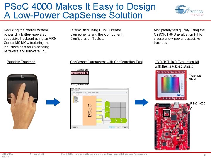 PSo. C 4000 Makes It Easy to Design A Low-Power Cap. Sense Solution Reducing PSo. C 4000 Makes It Easy to Design A Low-Power Cap. Sense Solution Reducing