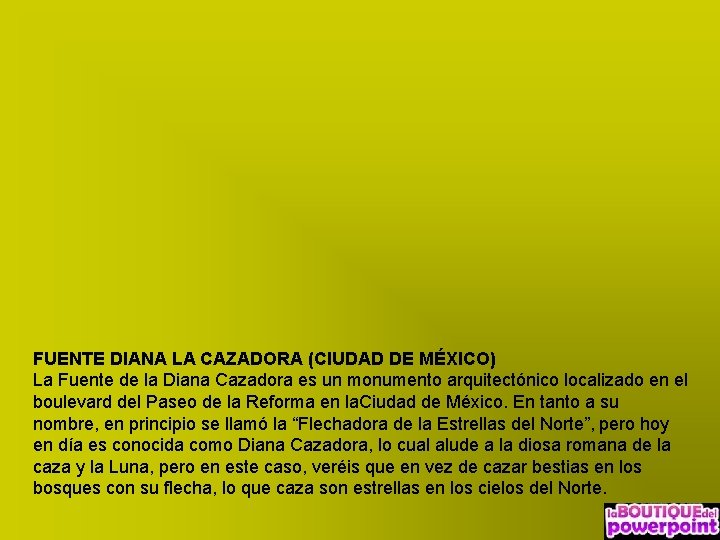 FUENTE DIANA LA CAZADORA (CIUDAD DE MÉXICO) La Fuente de la Diana Cazadora es FUENTE DIANA LA CAZADORA (CIUDAD DE MÉXICO) La Fuente de la Diana Cazadora es