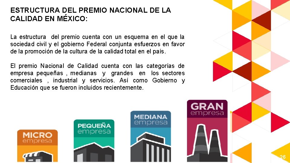 ESTRUCTURA DEL PREMIO NACIONAL DE LA CALIDAD EN MÉXICO: La estructura del premio cuenta
