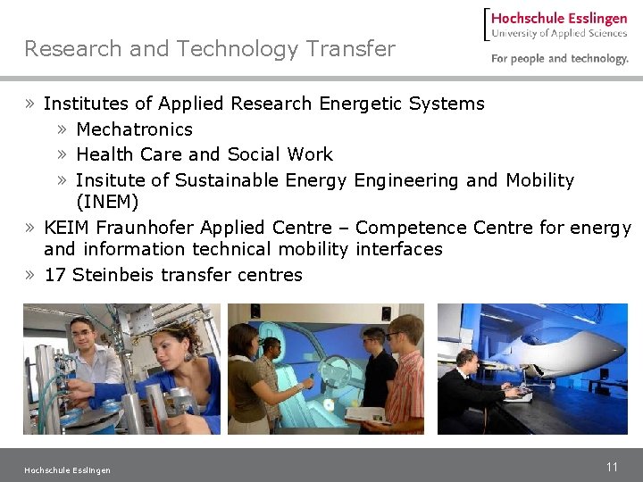 Research and Technology Transfer » Institutes of Applied Research Energetic Systems » Mechatronics »