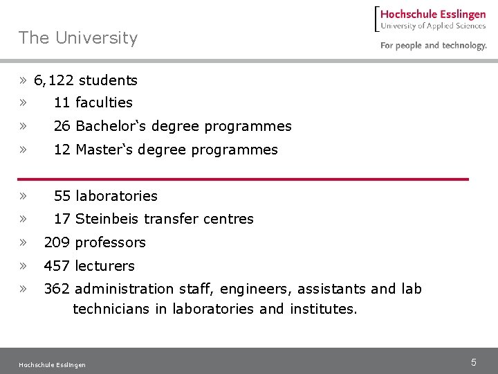 The University » 6, 122 students » 11 faculties » 26 Bachelor‘s degree programmes