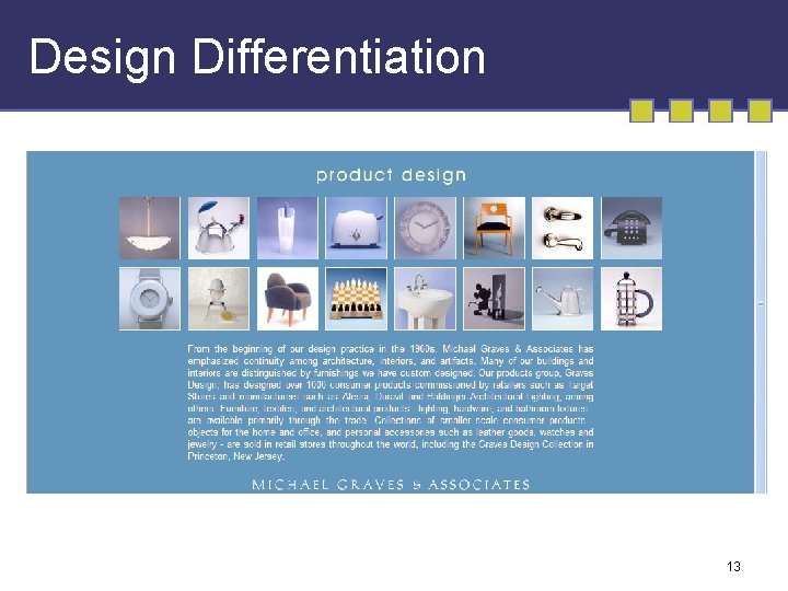 Design Differentiation 13 