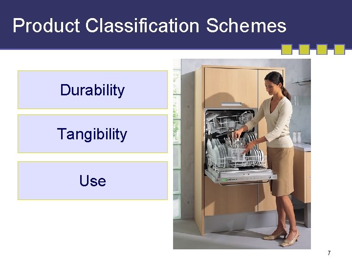 Product Classification Schemes Durability Tangibility Use 7 