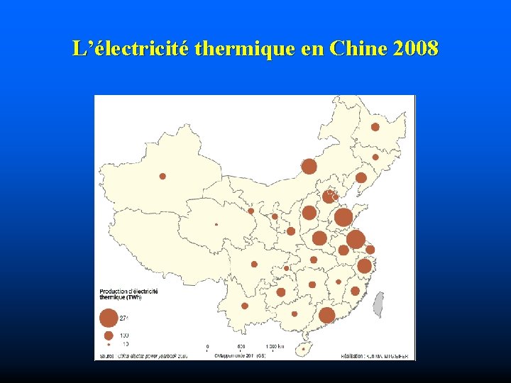 L’électricité thermique en Chine 2008 