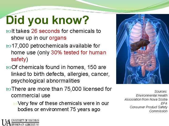 Did you know? It takes 26 seconds for chemicals to show up in our