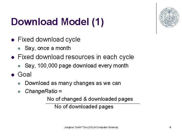 Download Model (1) l Fixed download cycle l l Fixed download resources in each