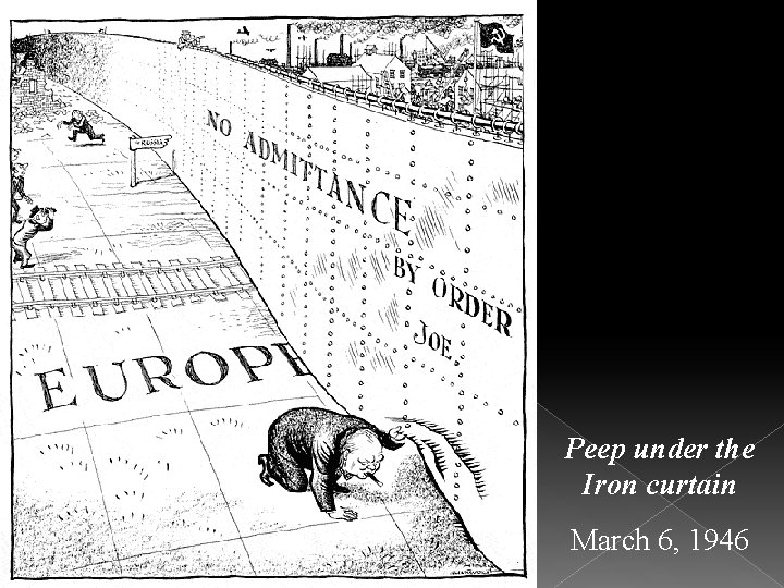 Peep under the Iron curtain March 6, 1946 