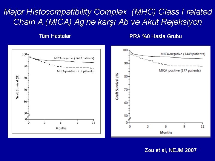 Major Histocompatibility Complex (MHC) Class I related Chain A (MICA) Ag’ne karşı Ab ve