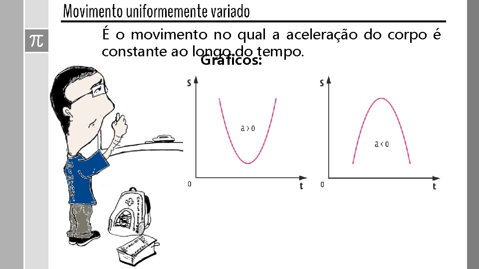 É o movimento no qual a aceleração do corpo é constante ao longo do