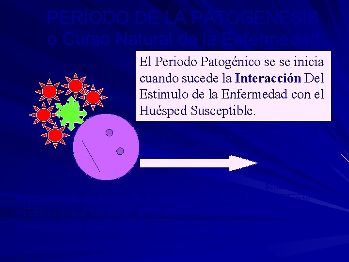 PERIODO DE LA PATOGENESIS o Curso Natural de la Enfermedad El Periodo Patogénico se