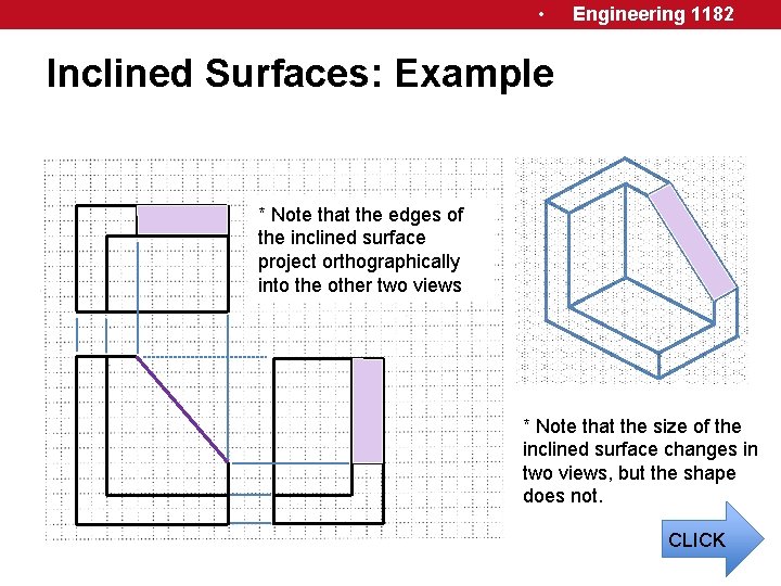  • Engineering 1182 Inclined Surfaces: Example * Note that the edges of the