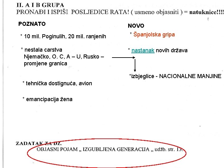 POZNATO * 10 mil. Poginulih, 20 mil. ranjenih * nestala carstva Njemačko, O. C,