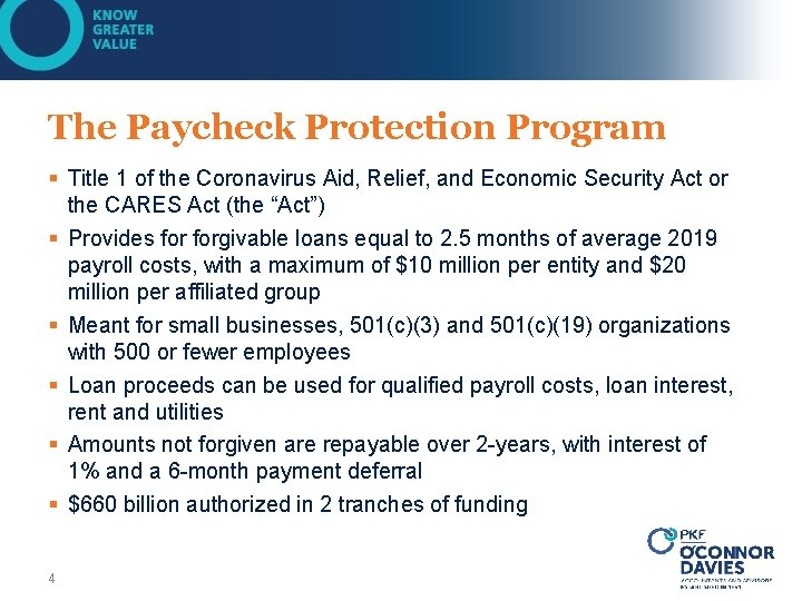 The Paycheck Protection Program § Title 1 of the Coronavirus Aid, Relief, and Economic