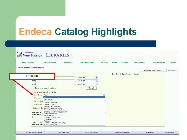 Endeca Catalog Highlights Location 