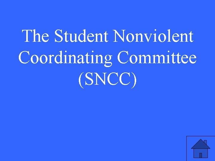 The Student Nonviolent Coordinating Committee (SNCC) 