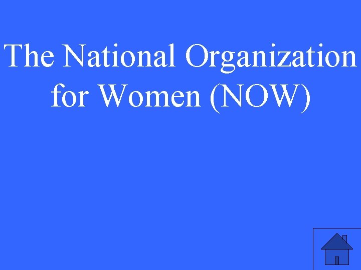 The National Organization for Women (NOW) 