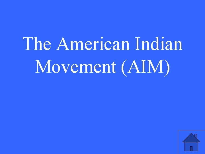 The American Indian Movement (AIM) 