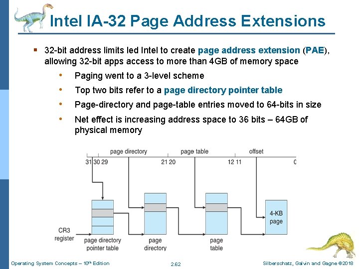 Intel IA-32 Page Address Extensions § 32 -bit address limits led Intel to create Intel IA-32 Page Address Extensions § 32 -bit address limits led Intel to create