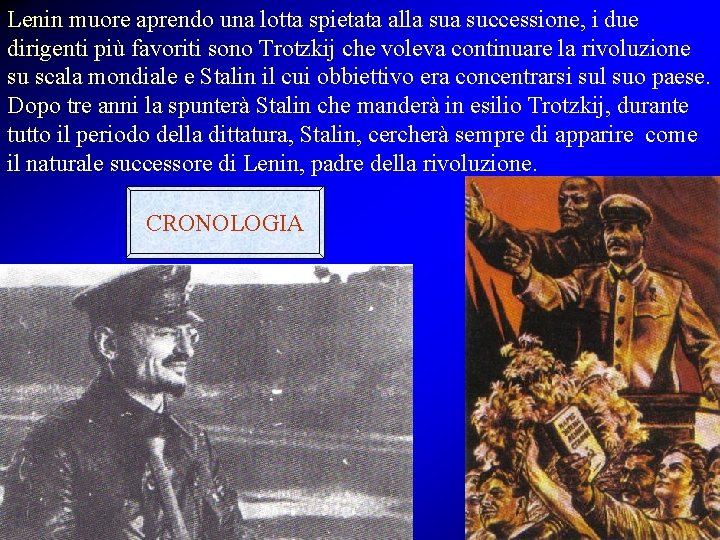 Lenin muore aprendo una lotta spietata alla successione, i due dirigenti più favoriti sono