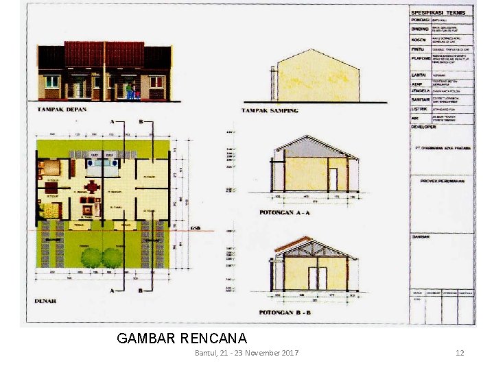 m a GAMBAR RENCANA Bantul, 21 - 23 November 2017 12 