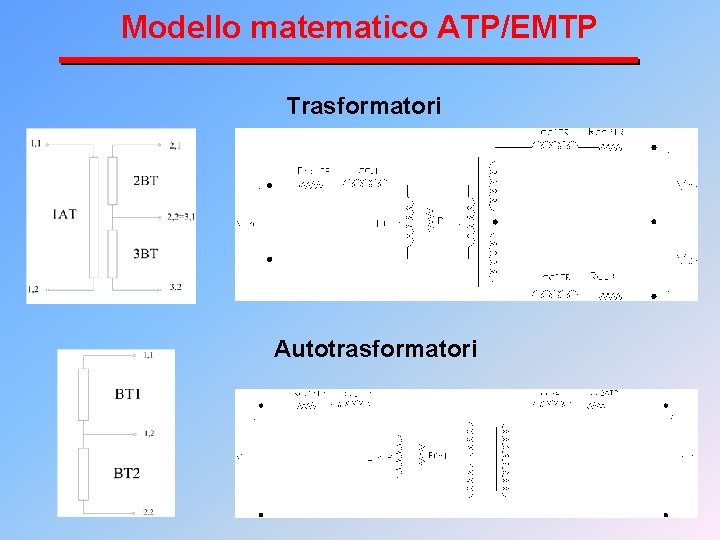 Modello matematico ATP/EMTP Trasformatori Autotrasformatori 