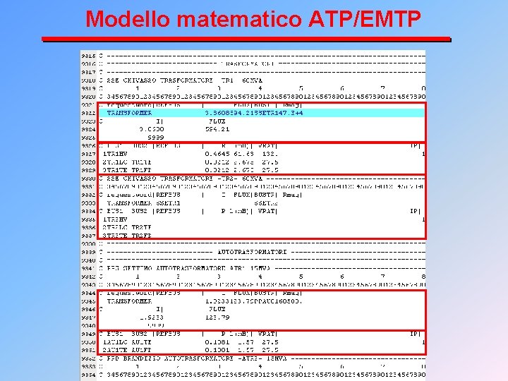 Modello matematico ATP/EMTP 