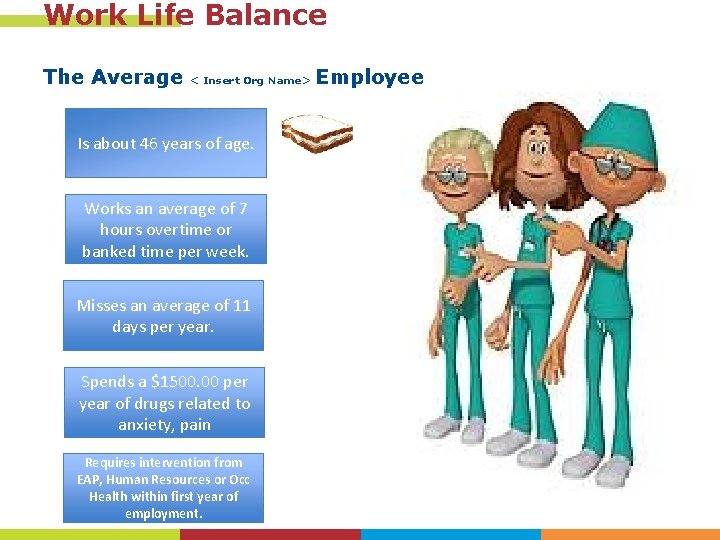 Work Life Balance The Average < Insert Org Name> Is about 46 years of Work Life Balance The Average < Insert Org Name> Is about 46 years of