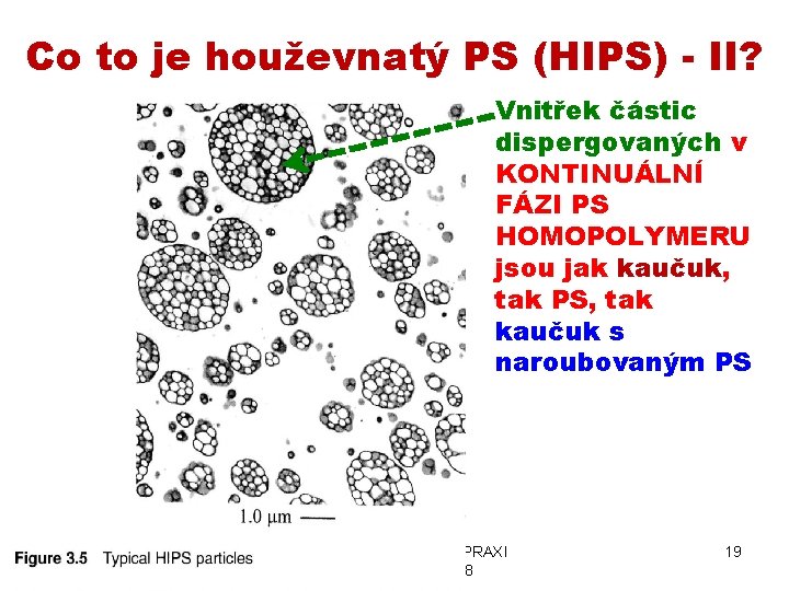 Co to je houževnatý PS (HIPS) - II? Vnitřek částic dispergovaných v KONTINUÁLNÍ FÁZI