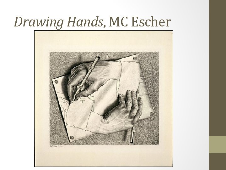 Drawing Hands, MC Escher 