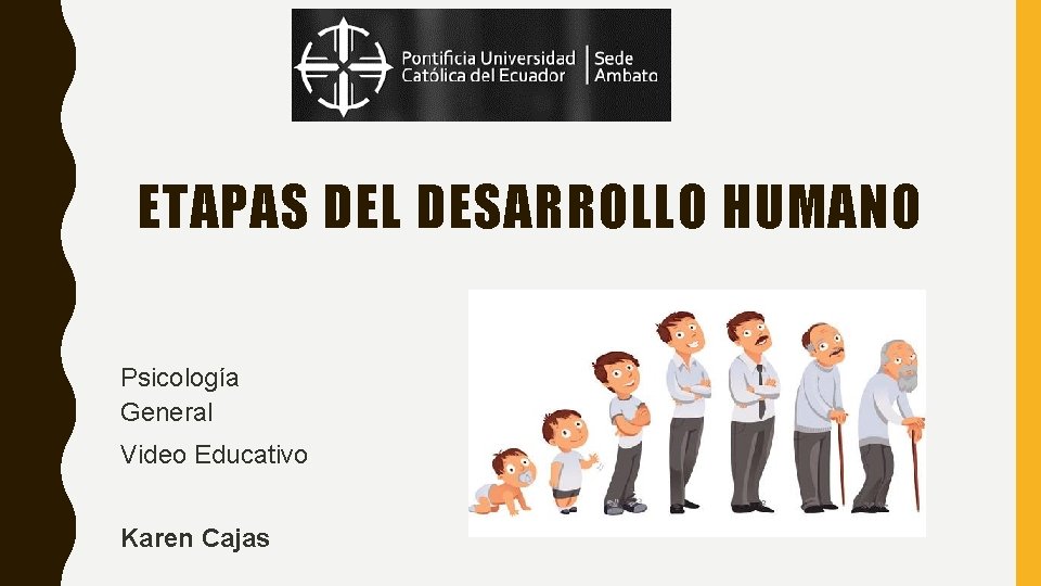 ETAPAS DEL DESARROLLO HUMANO Psicología General Video Educativo Karen Cajas 
