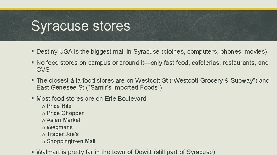 Syracuse stores § Destiny USA is the biggest mall in Syracuse (clothes, computers, phones, Syracuse stores § Destiny USA is the biggest mall in Syracuse (clothes, computers, phones,